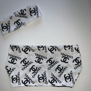 Chanel crop top bandeau and matching headband